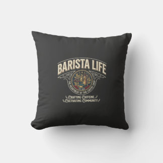 Vintage Barista Life Espresso Coffee Lover T-Shirt クッション
