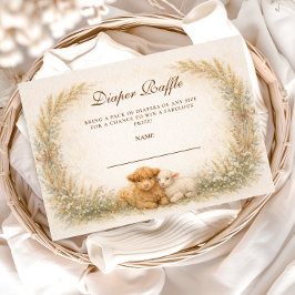 Vintage Barnyard Wildflower Diapper Raffle エンクロージャーカード