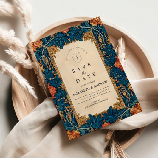 Vintage Baroque Floral Wedding セーブザデート