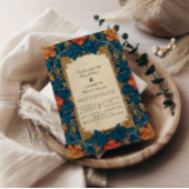 Vintage Baroque Floral Wedding 招待状