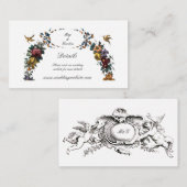Vintage Baroque Rococo Floral Cartouche エンクロージャーカード (正面/裏面)
