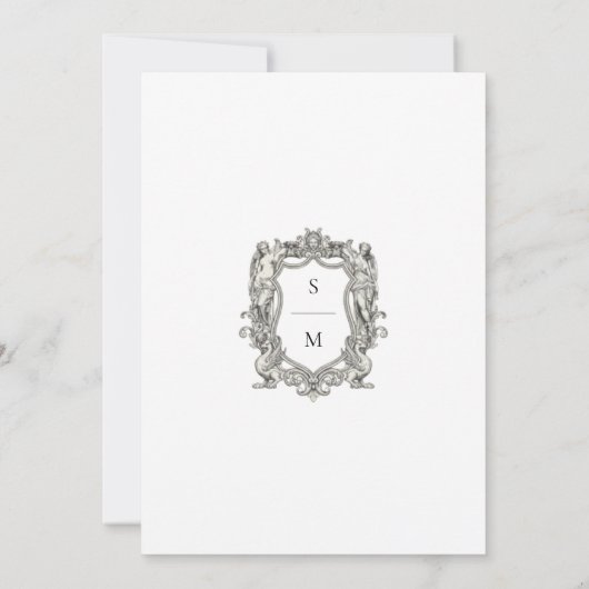 Vintage Baroque Statue Fine Art Renaissance 招待状 (裏面)