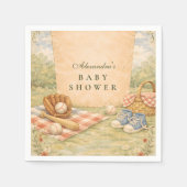 Vintage Baseball Baby Shower スタンダードカクテルナプキン (正面)