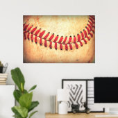 Vintage baseball ball ポスター (ホームオフィス)