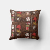 Vintage Baseball Pattern クッション (裏面)