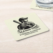 Vintage Baseball Player Men's 50th Birthday スクエアペーパーコースター (アングル)