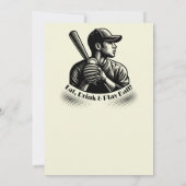 Vintage Baseball Player Men's 50th Birthday 招待状 (裏面)