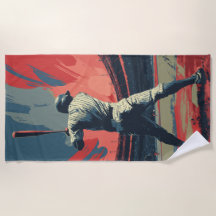 Vintage Baseball Player Silhouette – Retro Stadium