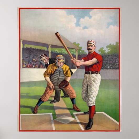 Vintage Baseball Players  Poster ポスター (正面)