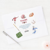 Vintage Baseball Sports Birthday Party スクエアシール (封筒)