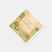 Vintage Baseball Storybook Baby Shower スタンダードカクテルナプキン (角)