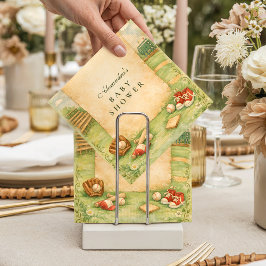 Vintage Baseball Storybook Baby Shower スタンダードカクテルナプキン