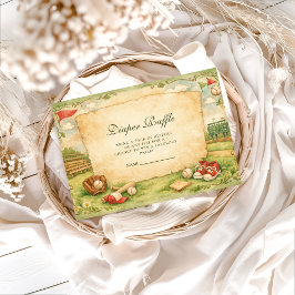 Vintage Baseball Storybook Diapper Raffle エンクロージャーカード