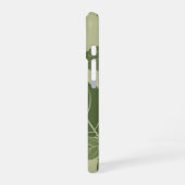 Vintage Basil Leaf Pattern iPhone 16ケース (左側面)