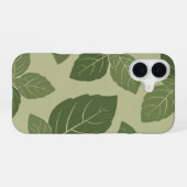 Vintage Basil Leaf Pattern iPhone 16ケース (裏面横)
