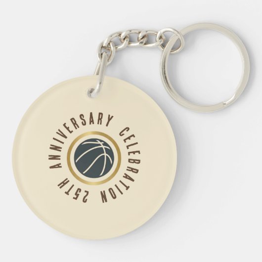 Vintage Basketball Emblem キーホルダー (裏面)