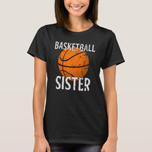 Vintage Basketball Player Sister Sports Tシャツ (正面)