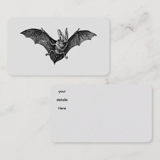 Vintage Bat Gothic Vampire 名刺 (正面/裏面)
