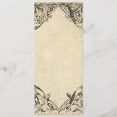 Vintage Bat Until Death Black Parchment Wedding メニュー (裏面)