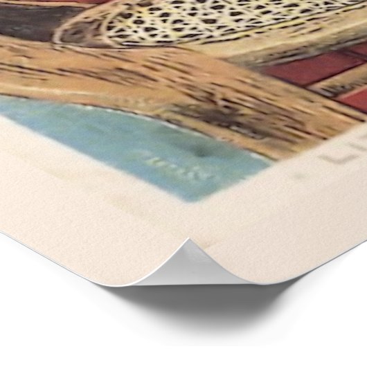 Vintage Bathroom Wall Art ポスター (角)