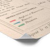 Vintage Battle of Waterloo Map (1846) ポスター (角)