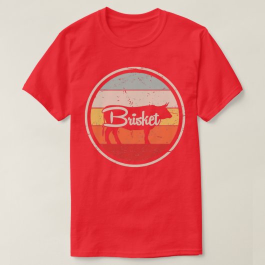 Vintage BBQ Brisket Barbecue Beef  Tシャツ (デザイン正面)