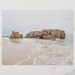 Vintage beach aesthetic scrapbook paper