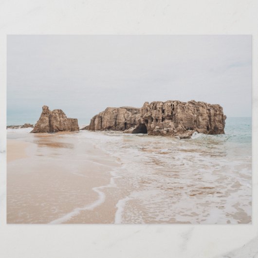 Vintage beach aesthetic scrapbook paper (正面)