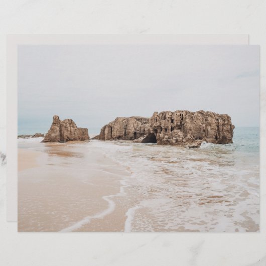 Vintage beach aesthetic scrapbook paper (正面/裏面)