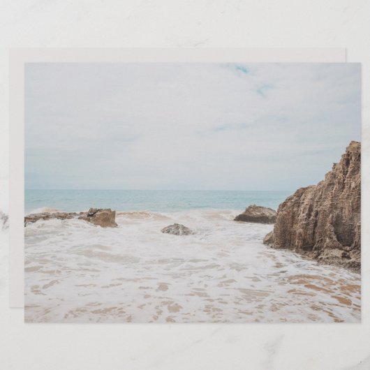 Vintage beach aesthetic scrapbook paper (正面/裏面)