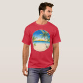 Vintage Beach Landscape retro Tシャツ (正面フル)