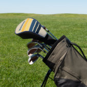 Vintage Beach Sand Across Striping with Name ゴルフヘッドカバー (インサイチュ)