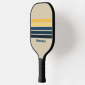 Vintage Beach Sand Across Striping with Name ピックルボールラケット (左)