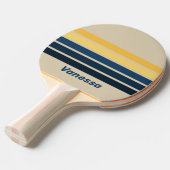 Vintage Beach Sand Across Striping with Name 卓球ラケット (正面アングル)