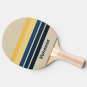 Vintage Beach Sand Across Striping with Name 卓球ラケット (横)