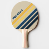 Vintage Beach Sand Angled Striping with Name 卓球ラケット (裏面)