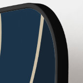 Vintage Beach Sand Circle Stripe with Name ピックルボールラケット (左詳細)