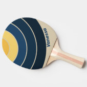 Vintage Beach Sand Circle Stripe with Name 卓球ラケット (横)