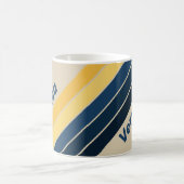 Vintage Beach Sand Stripes with Name コーヒーマグカップ (中央)