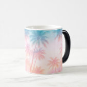 Vintage Beach Sunset Palm Trees Pastel             モーフィングマグカップ (正面右)