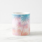 Vintage Beach Sunset Palm Trees Pastel             モーフィングマグカップ (中央)