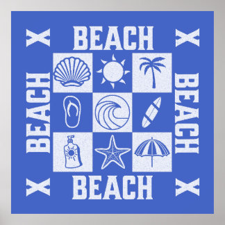 Vintage Beach Vibes -Beach Beach Beach  ポスター