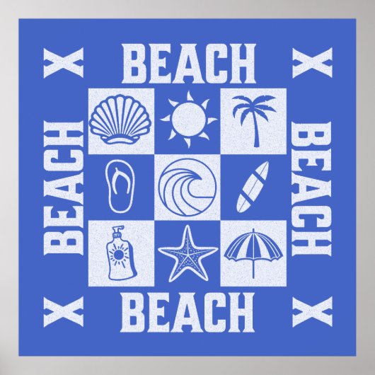Vintage Beach Vibes -Beach Beach Beach  ポスター (正面)