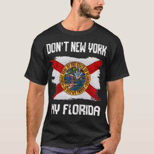 Vintage Bearsed Flag Dont New York My Florida O Tシャツ