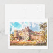 Vintage Beaumaris Castle in North Wales ポストカード (正面/裏面)