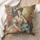 Vintage,Beautiful Noblewoman from the Past  クッション (ブランケット)