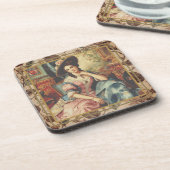 Vintage,Beautiful noblewoman from the past コースター (左側)