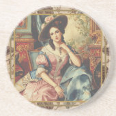 Vintage,Beautiful noblewoman from the past コースター (正面)