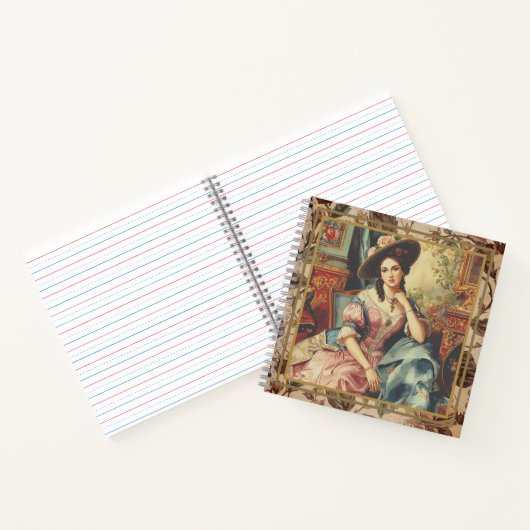 Vintage,Beautiful Noblewoman from the Past  ノートブック (内部)