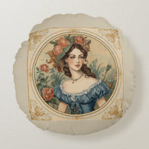 Vintage, Beautiful Women in The Flowers Garden